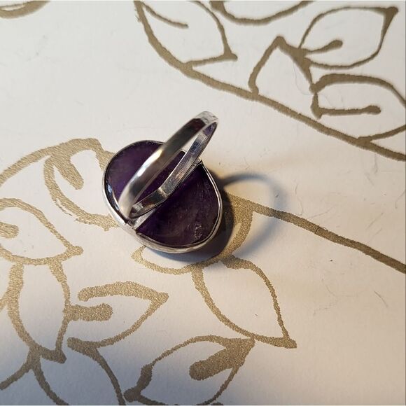 Wrapped Amethyst Handmade Ring - Size 7.5 - Picture 6 of 8